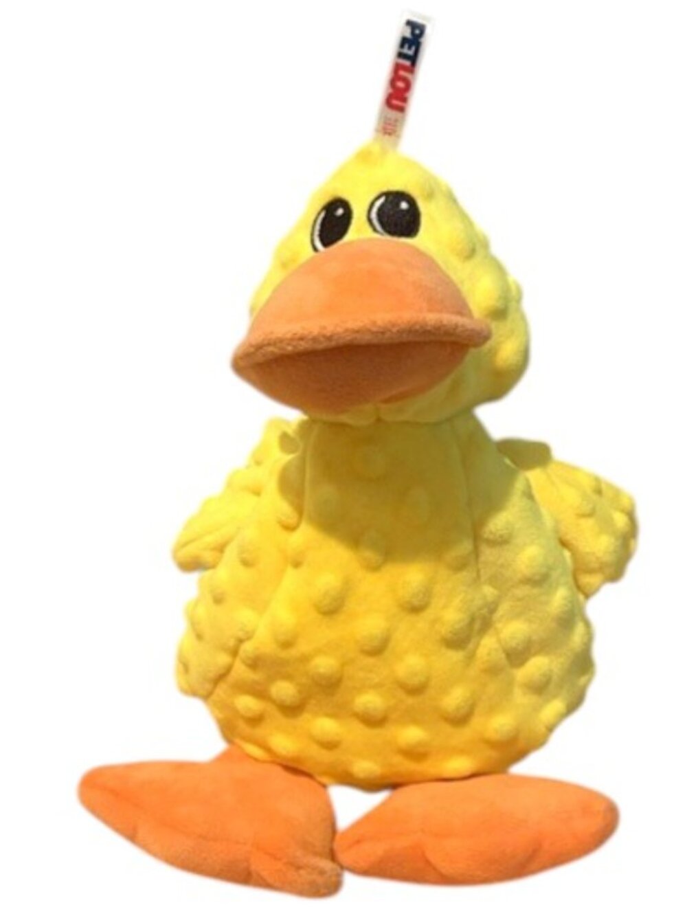 Petlou Dotty Friends Duck Squeaky Plush Dog Toy 12-in